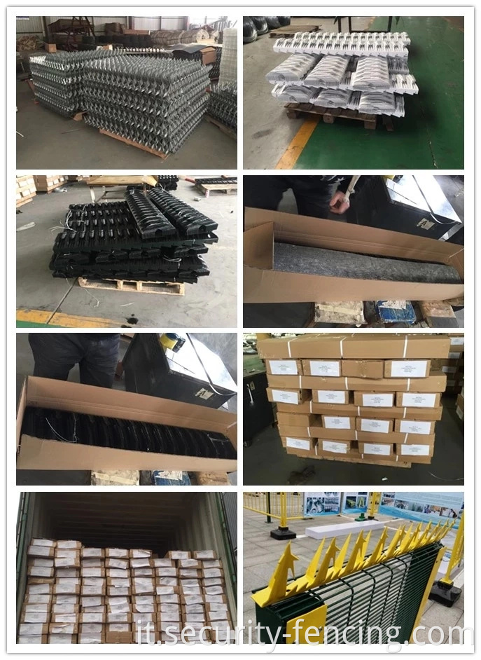 Spike a parete per una recinzione ad alta sicurezza con sicurezza limite perimetrale